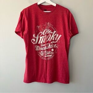 Ole Smokey Tennessee Moonshine Red Graphic Tee Medium